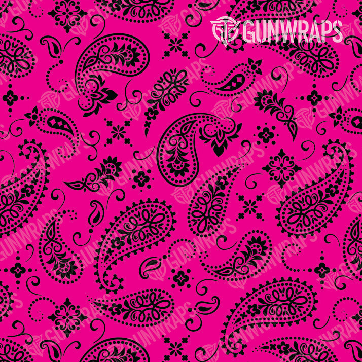 Pistol & Revolver Bandana Magenta & Black Gun Skin Vinyl Wrap