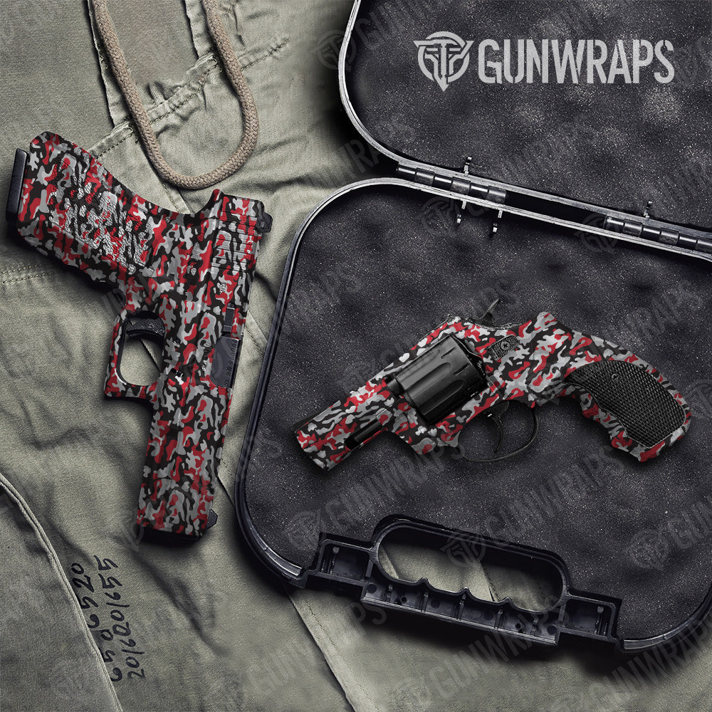 Pistol & Revolver Classic Red Tiger Camo Gun Skin Vinyl Wrap Online Hot Sale
