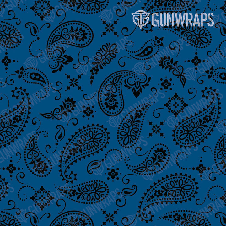 Pistol & Revolver Bandana Blue & Black Gun Skin Vinyl Wrap