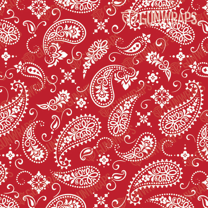Pistol & Revolver Bandana Red & White Gun Skin Vinyl Wrap Online Hot Sale