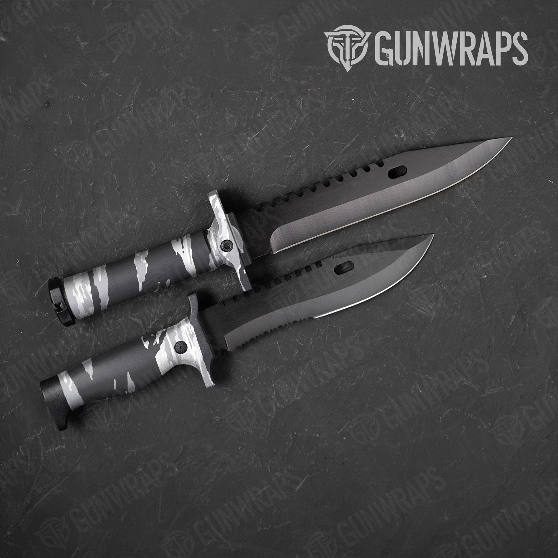 Knife Vietnam Tiger Stripe Snow Gun Skin Vinyl Wrap
