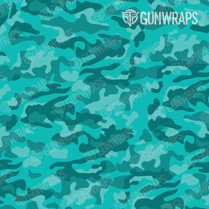 Pistol & Revolver Classic Elite Tiffany Blue Camo Gun Skin Vinyl Wrap