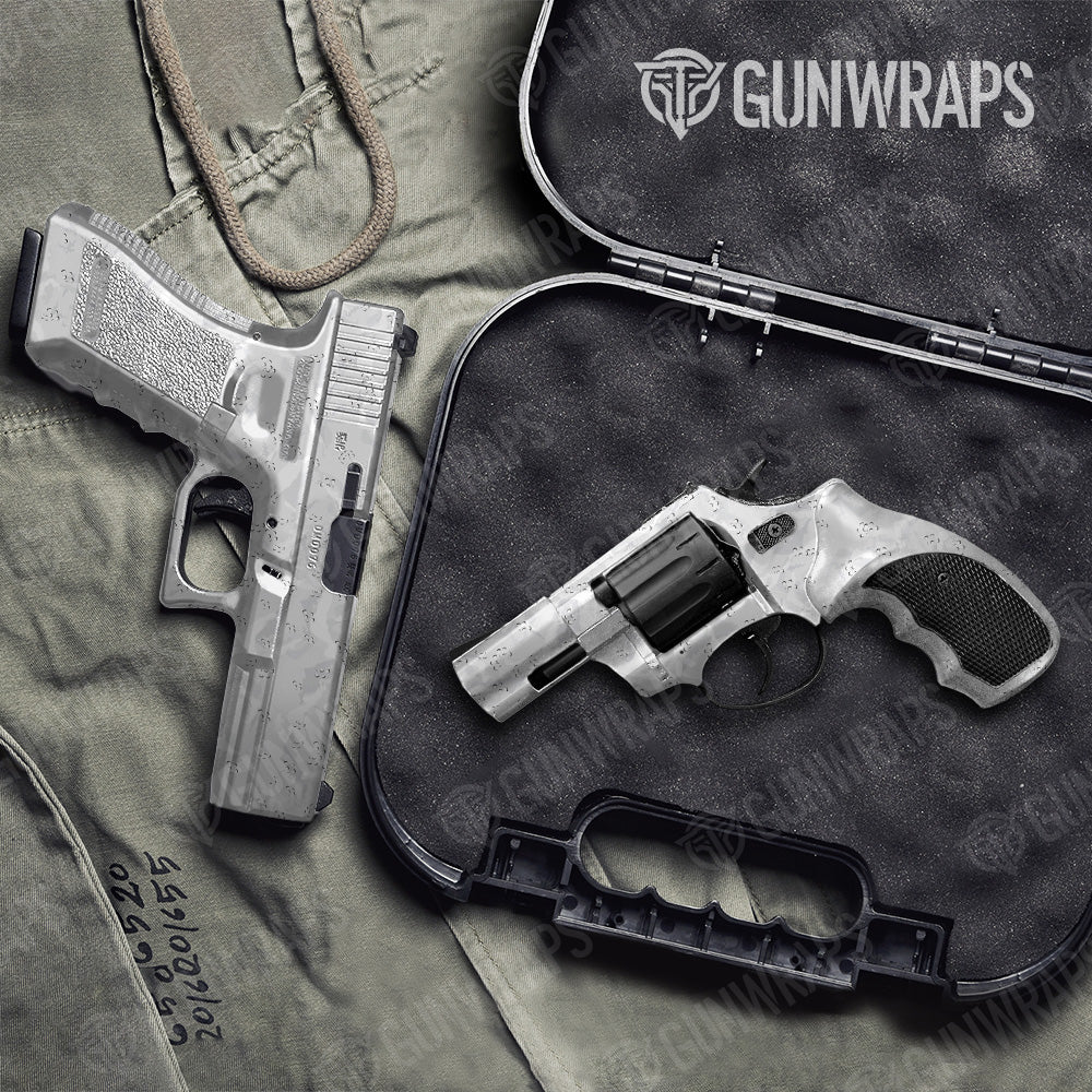 Pistol & Revolver Battle Storm Elite White Camo Gun Skin Vinyl Wrap