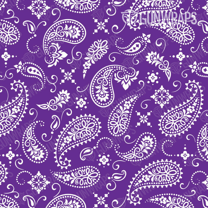 Pistol & Revolver Bandana Purple & White Gun Skin Vinyl Wrap
