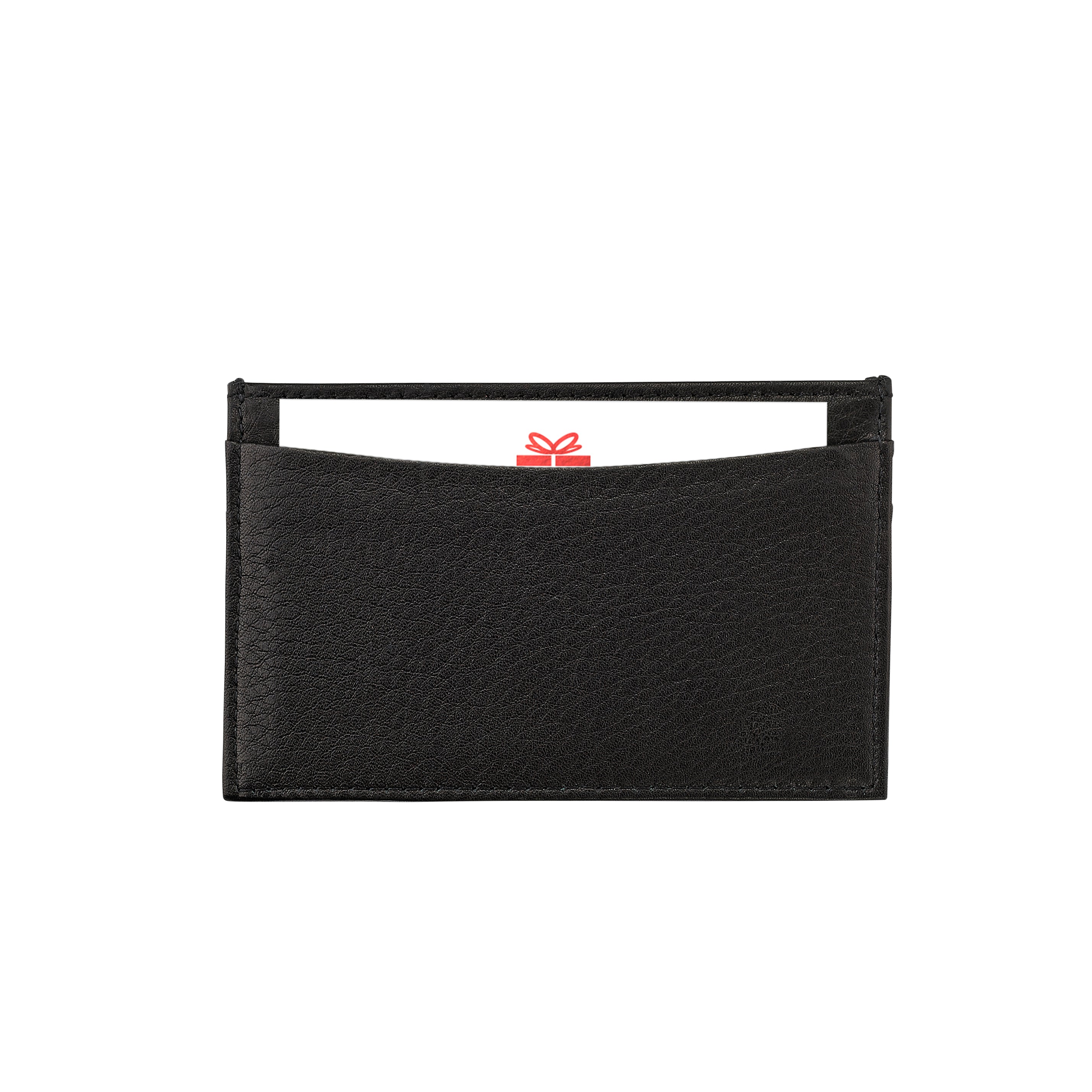Gift Card with Personalized Leather Card Case