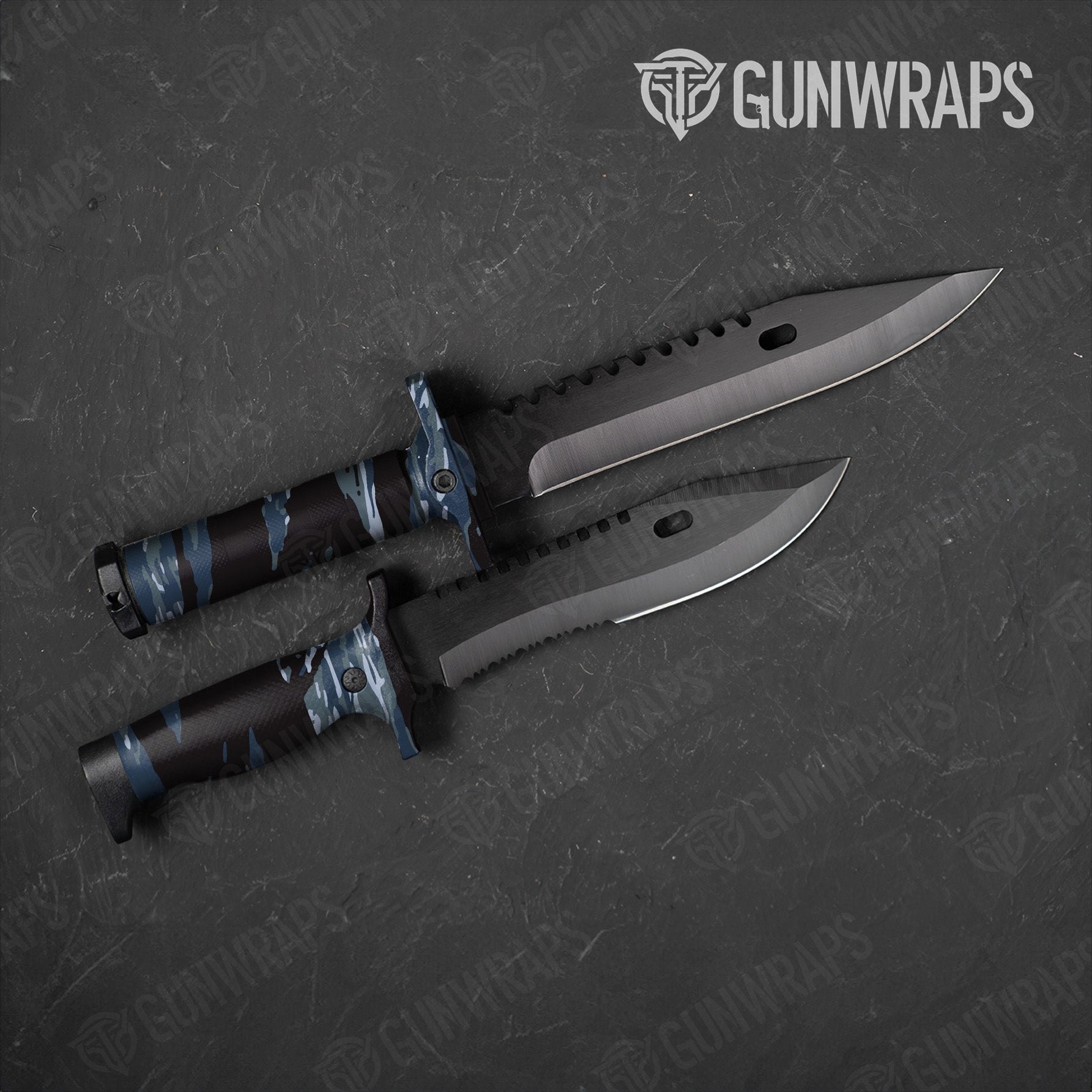Knife Vietnam Tiger Stripe Navy Gun Skin Vinyl Wrap
