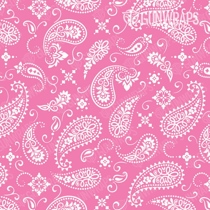 Pistol & Revolver Bandana Pink & White Gun Skin Vinyl Wrap on Sale