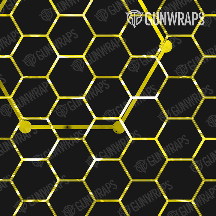 Knife Vivid Hex Yellow Gear Skin Vinyl Wrap