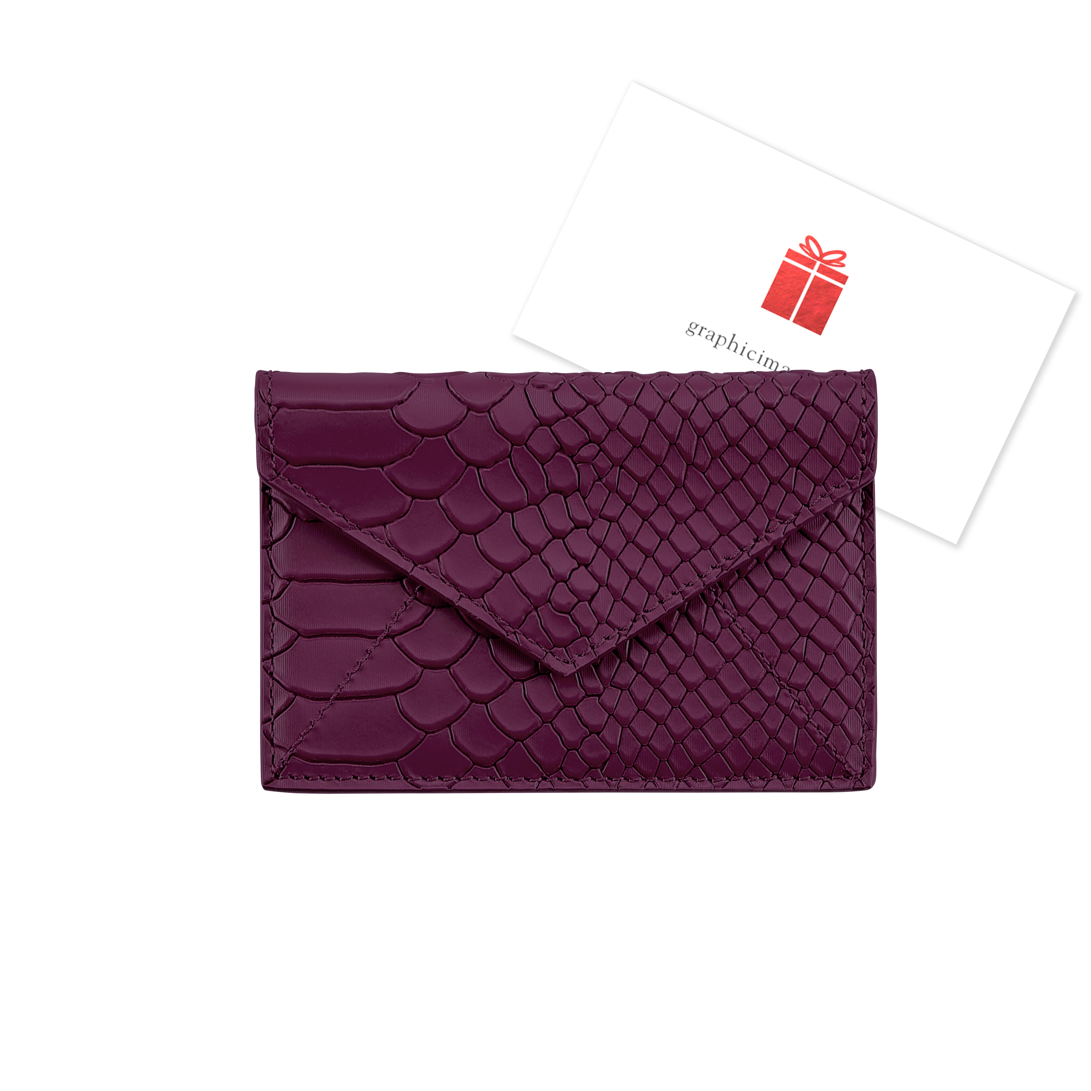 Gift Card with Personalized Leather Card Case Supply