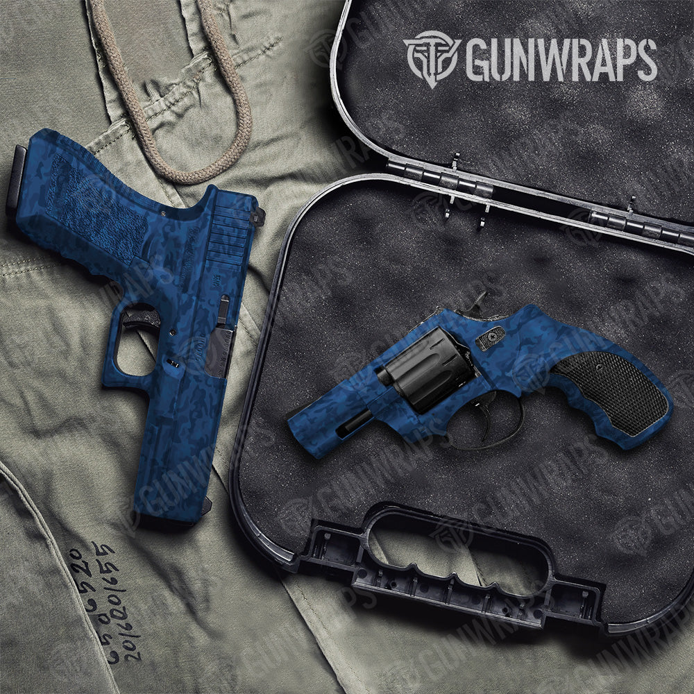 Pistol & Revolver Classic Elite Blue Camo Gun Skin Vinyl Wrap Online Sale