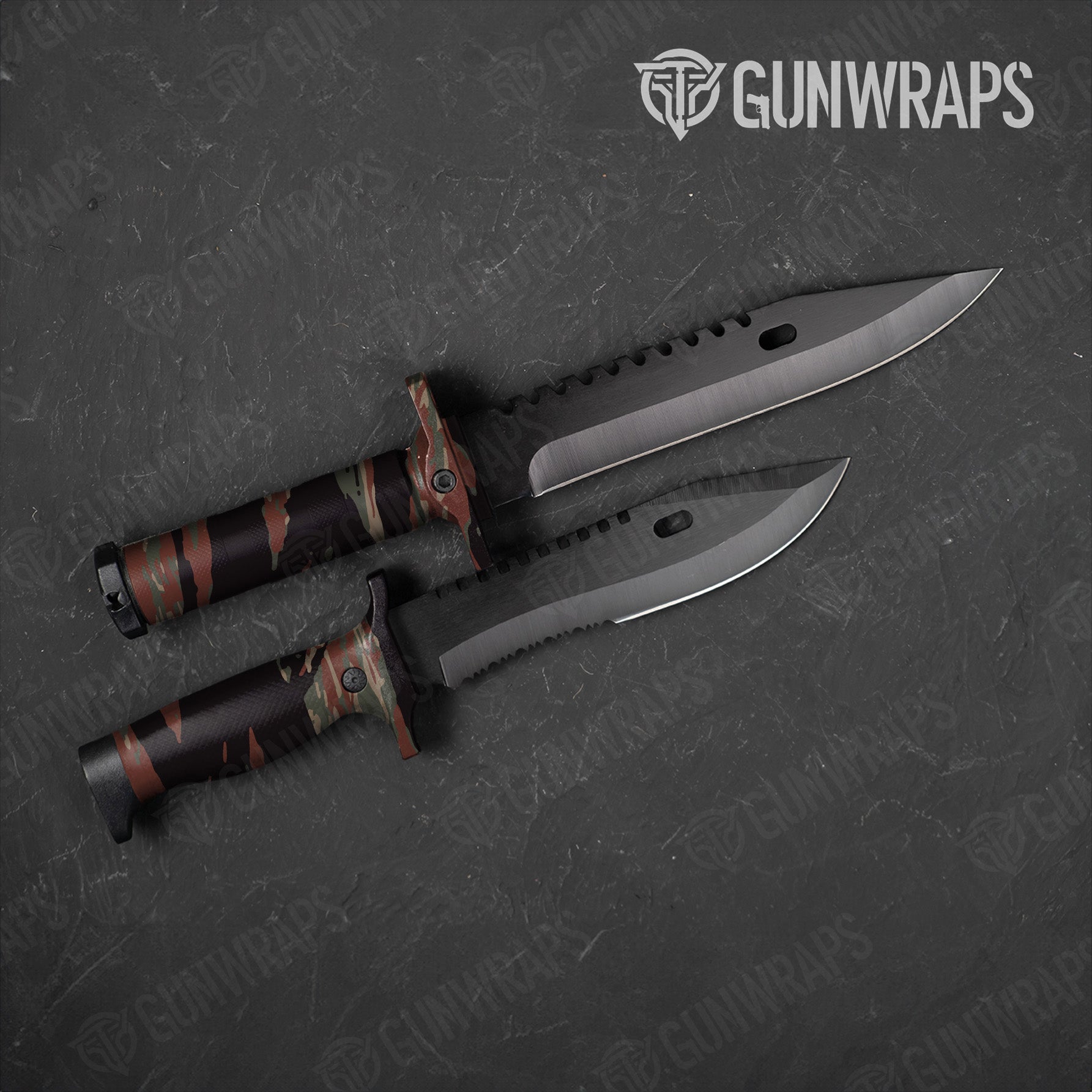Knife Vietnam Tiger Stripe Militant Copper Gun Skin Vinyl Wrap