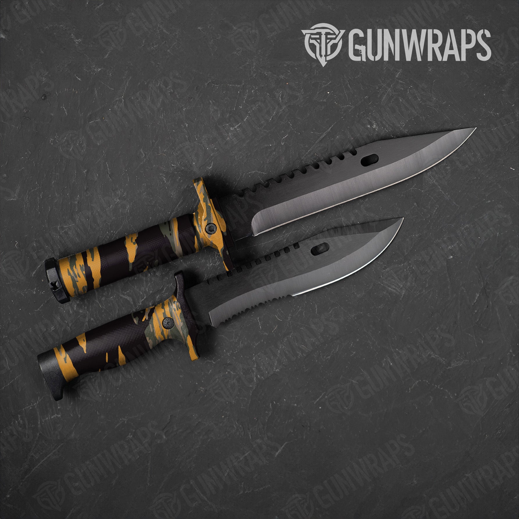 Knife Vietnam Tiger Stripe Militant Yellow Gun Skin Vinyl Wrap Online now