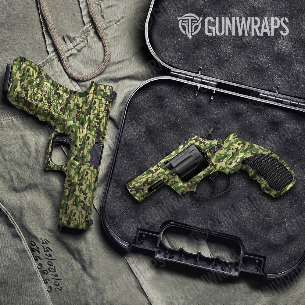 Pistol & Revolver Classic Jungle Camo Gun Skin Vinyl Wrap Discount