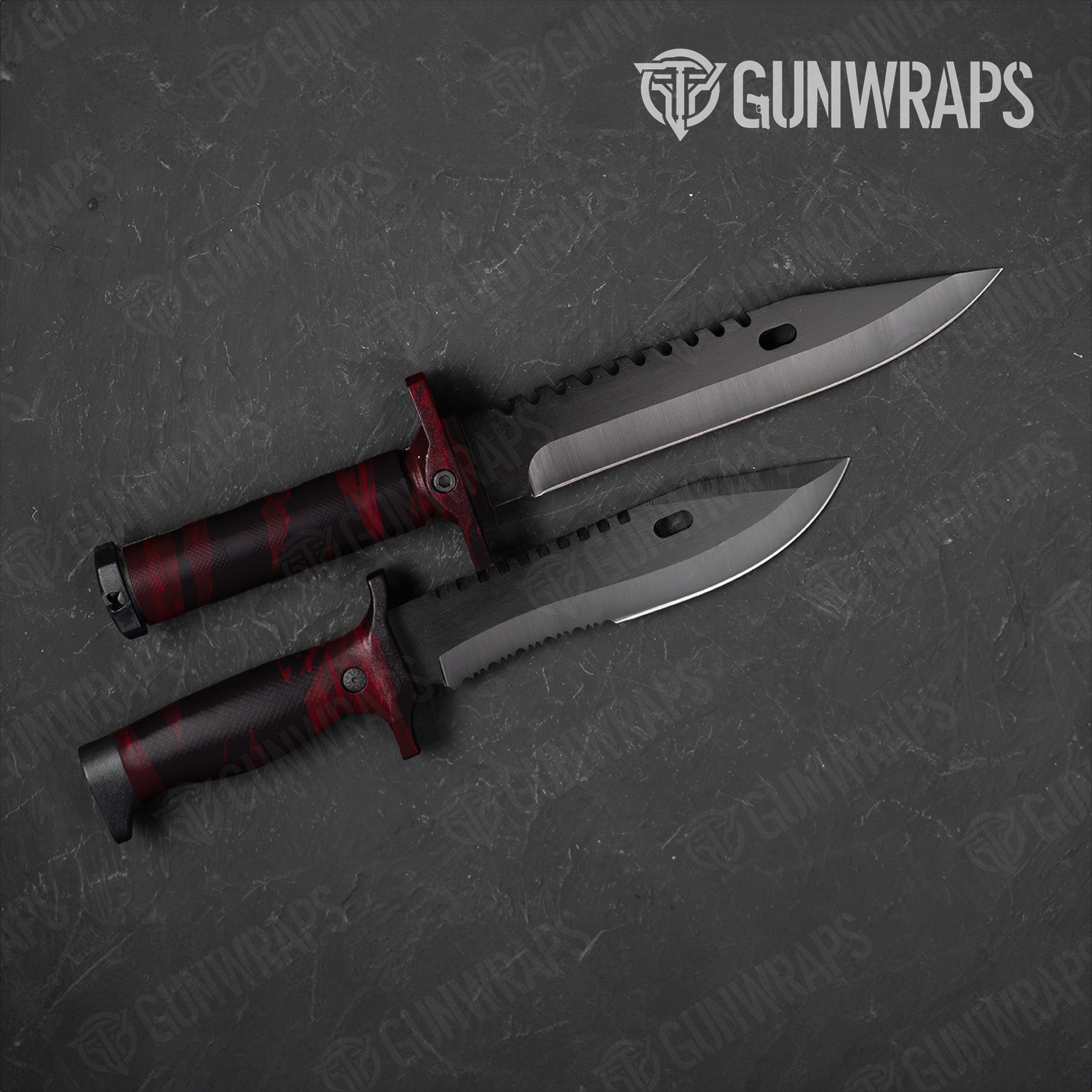 Knife Vietnam Tiger Stripe Vampire Red Gun Skin Vinyl Wrap