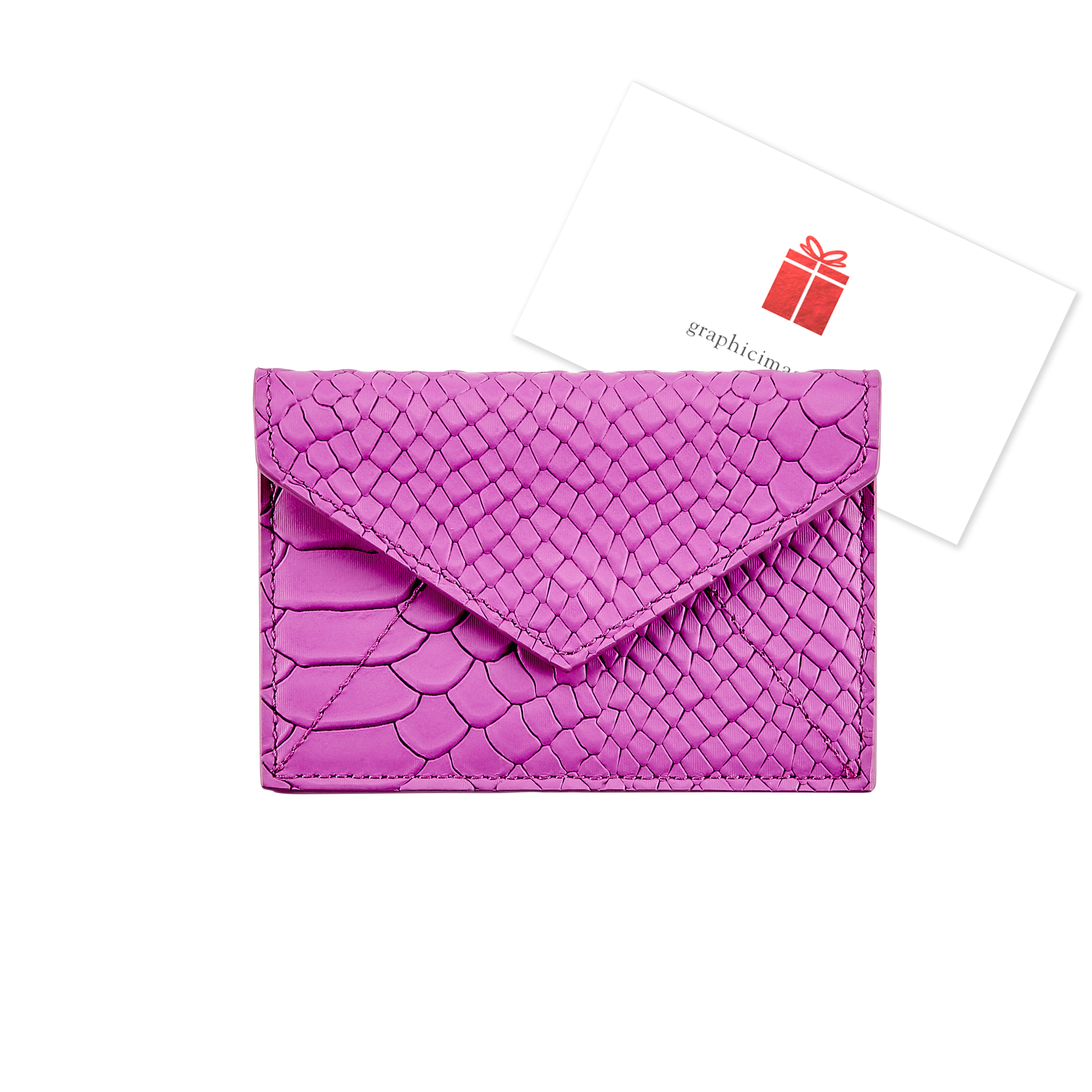 Gift Card with Personalized Leather Card Case