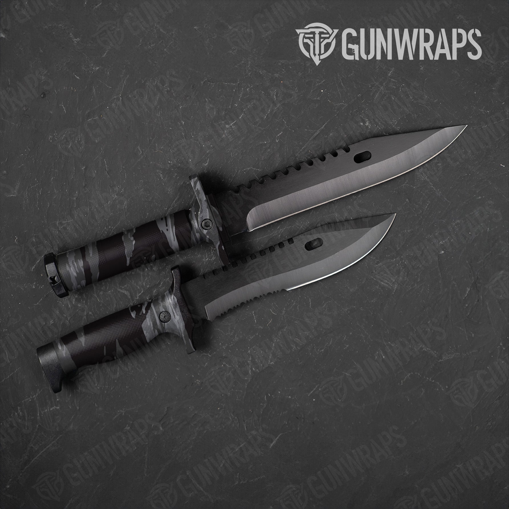 Knife Vietnam Tiger Stripe Midnight Gun Skin Vinyl Wrap