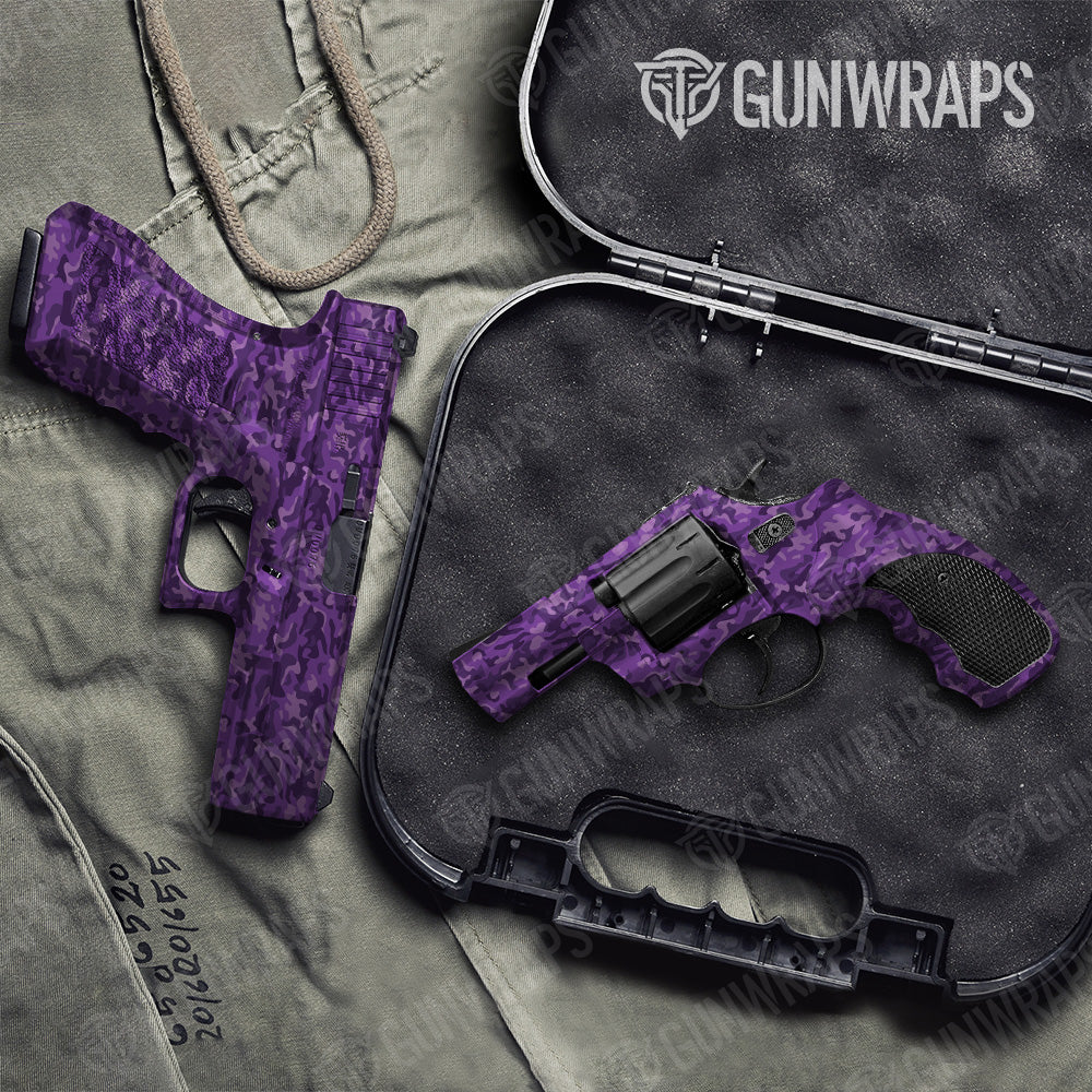Pistol & Revolver Classic Elite Purple Camo Gun Skin Vinyl Wrap