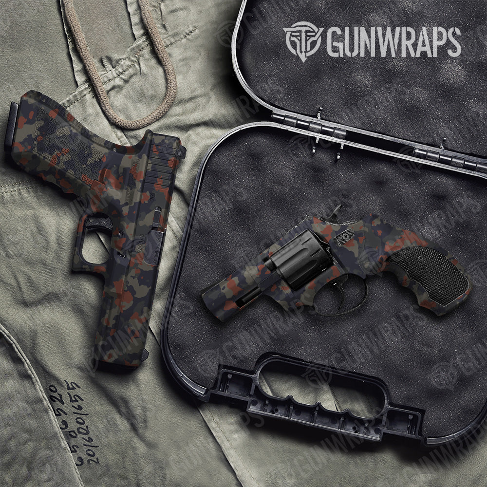 Pistol & Revolver Cumulus Blue Copper Camo Gun Skin Vinyl Wrap