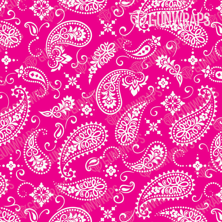 Pistol & Revolver Bandana Magenta & White Gun Skin Vinyl Wrap