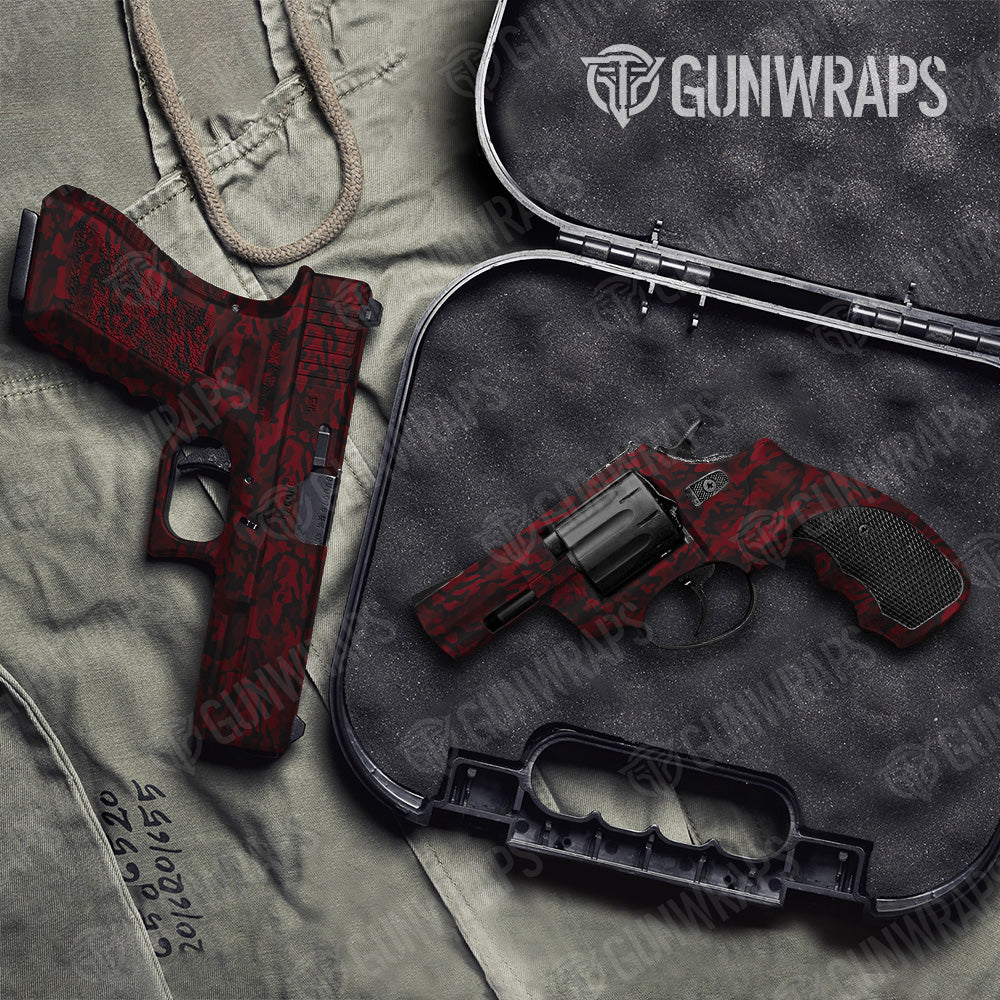 Pistol & Revolver Classic Vampire Red Camo Gun Skin Vinyl Wrap