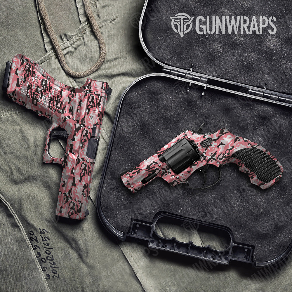 Pistol & Revolver Classic Pink Camo Gun Skin Vinyl Wrap
