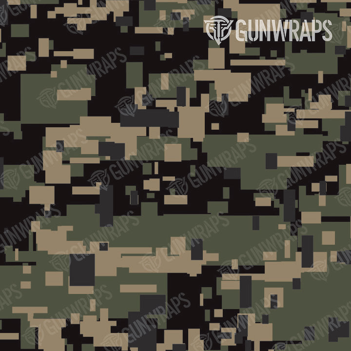 Pistol & Revolver Digital Militant Charcoal Camo Gun Skin Vinyl Wrap