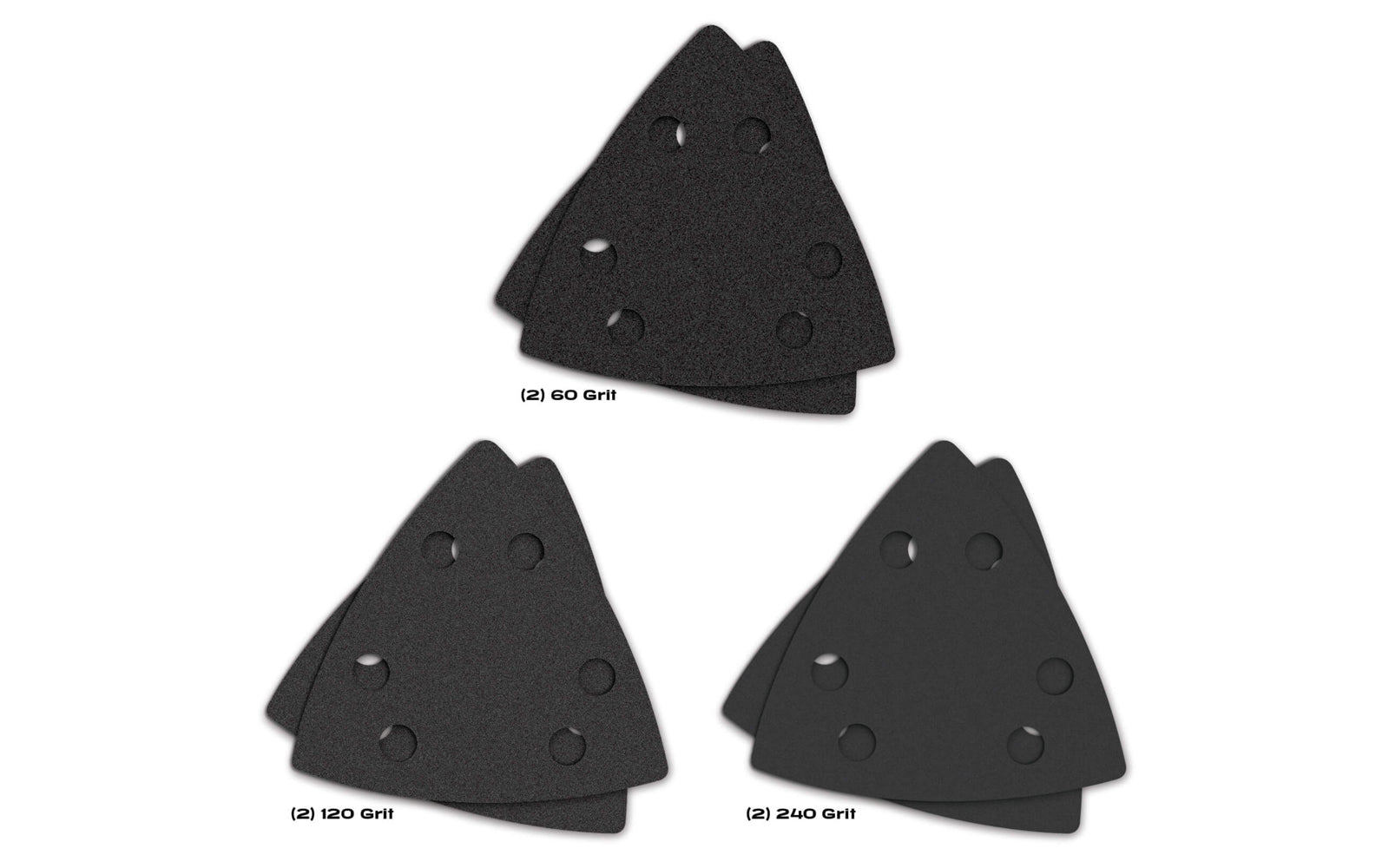 Imperial Blades “One Fit” Oscillating Multi-Tool Triangle Sandpaper Variety Pack – 6 PC