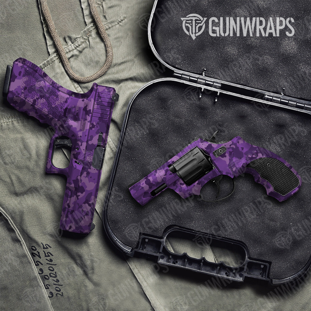 Pistol & Revolver Cumulus Elite Purple Camo Gun Skin Vinyl Wrap