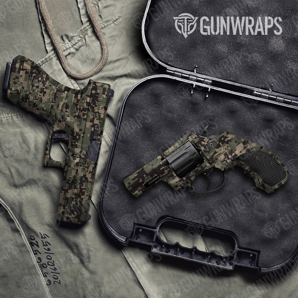 Pistol & Revolver Digital Militant Blood Camo Gun Skin Vinyl Wrap
