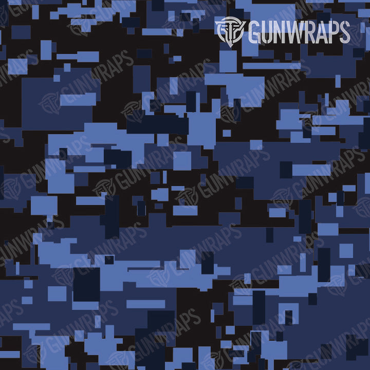 Pistol & Revolver Digital Blue Midnight Camo Gun Skin Vinyl Wrap