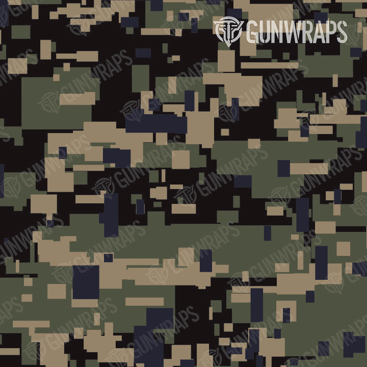 Pistol & Revolver Digital Militant Blue Camo Gun Skin Vinyl Wrap