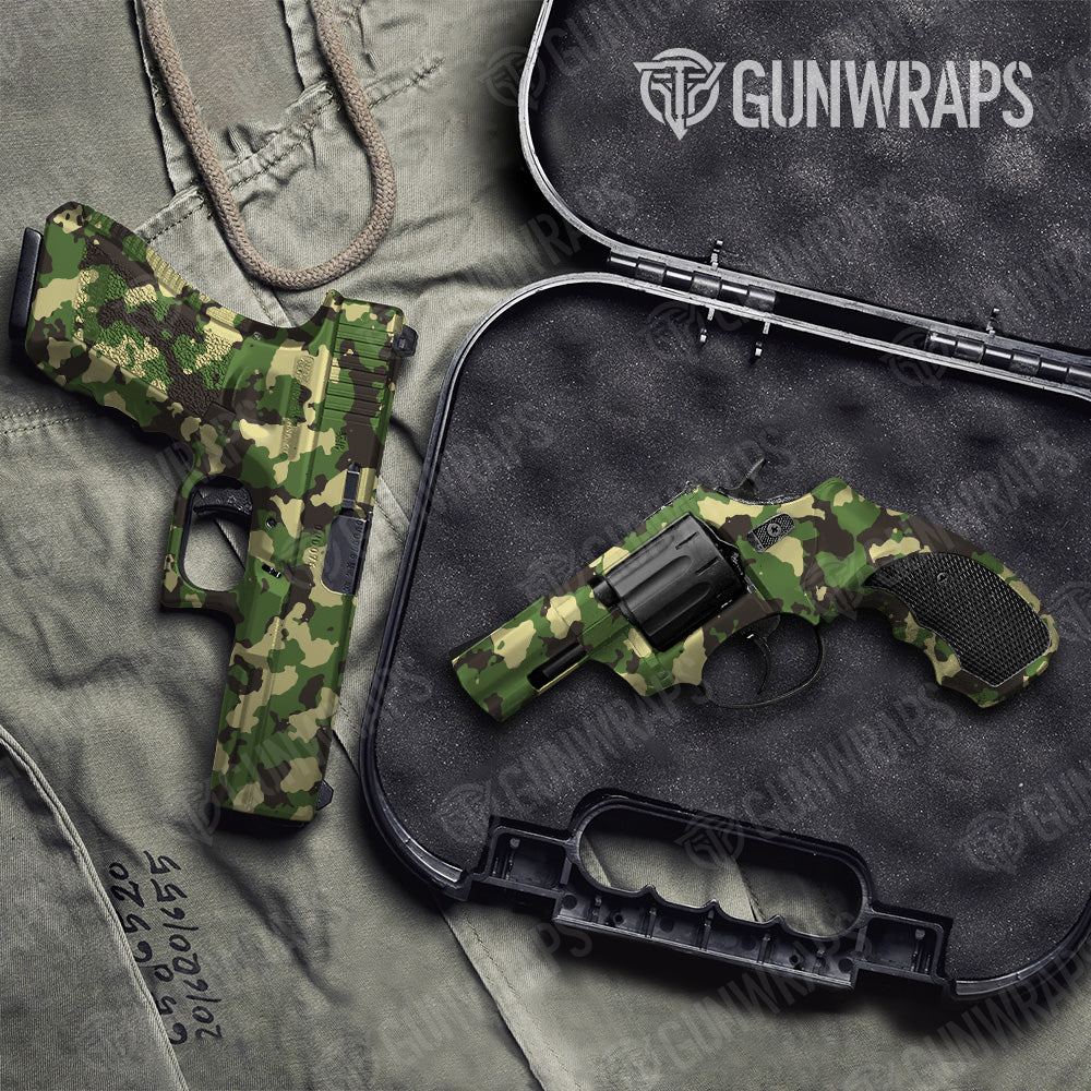 Pistol & Revolver Cumulus Jungle Camo Gun Skin Vinyl Wrap