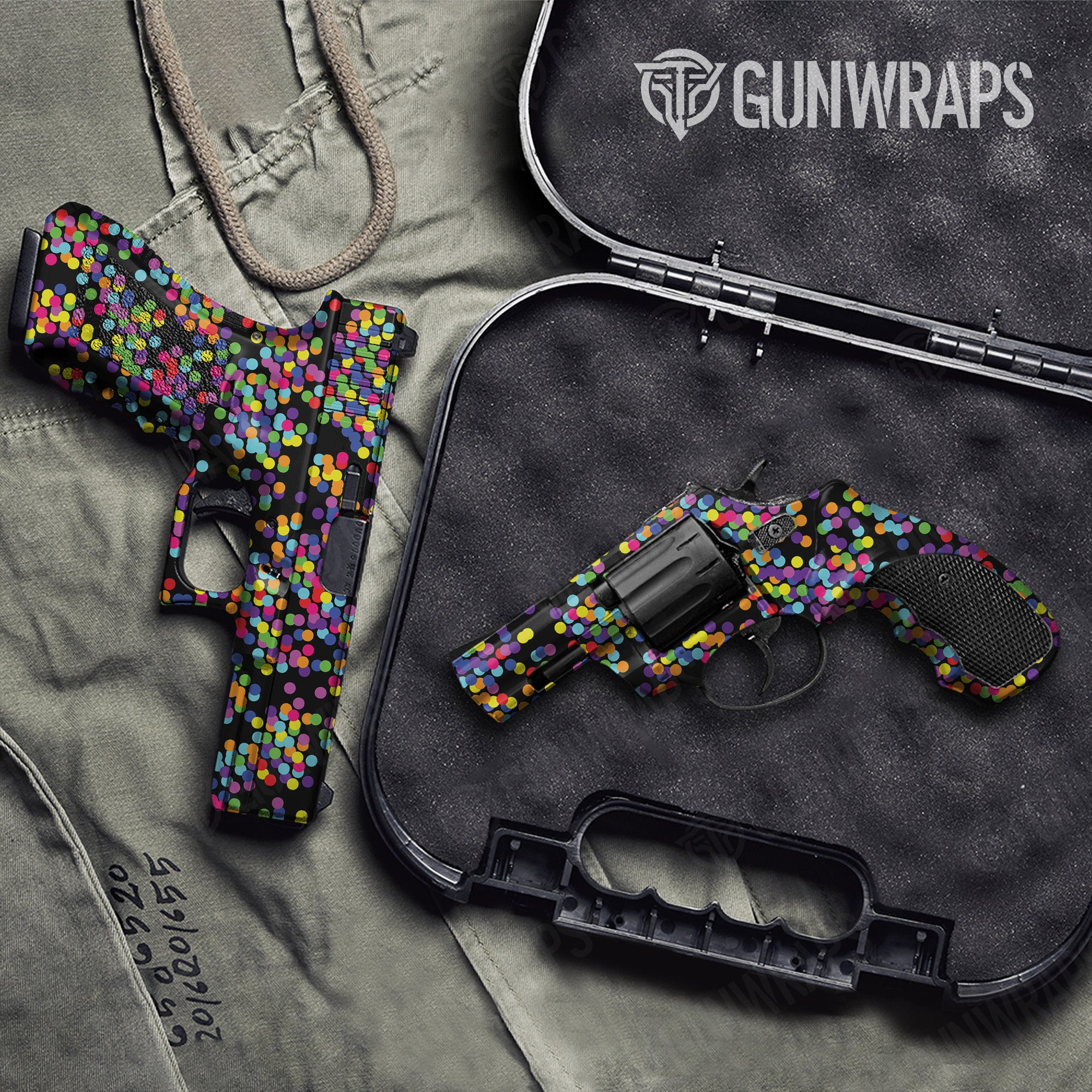 Pistol & Revolver Eclipse Camo Multicolor Gun Skin Vinyl Wrap