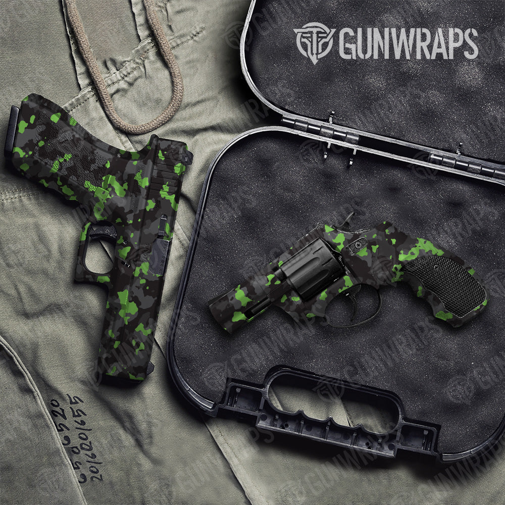 Pistol & Revolver Cumulus Metro Green Camo Gun Skin Vinyl Wrap
