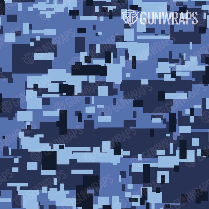 Pistol & Revolver Digital Blue Urban Night Camo Gun Skin Vinyl Wrap