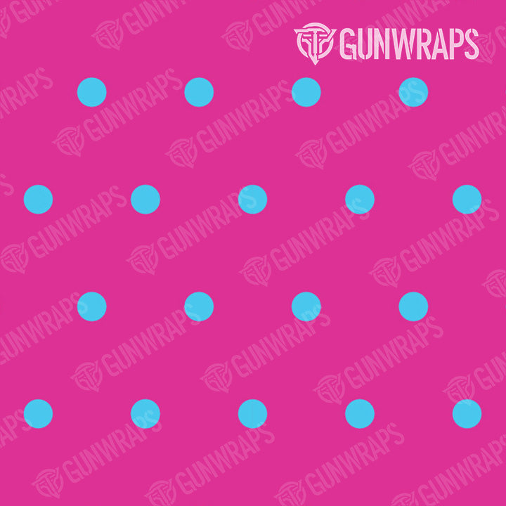 Pistol & Revolver Dotted Retro Blue Gun Skin Vinyl Wrap