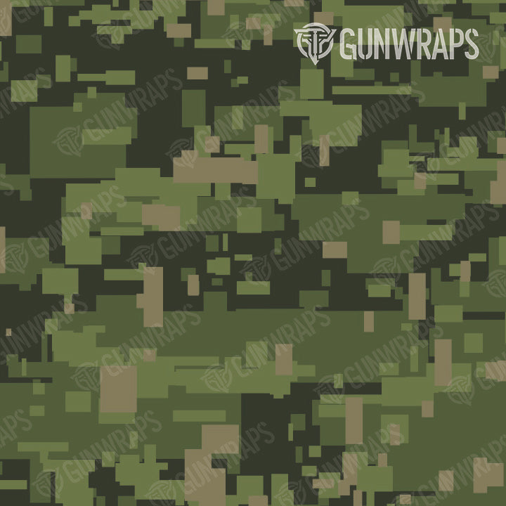 Pistol & Revolver Digital Army Green Camo Gun Skin Vinyl Wrap