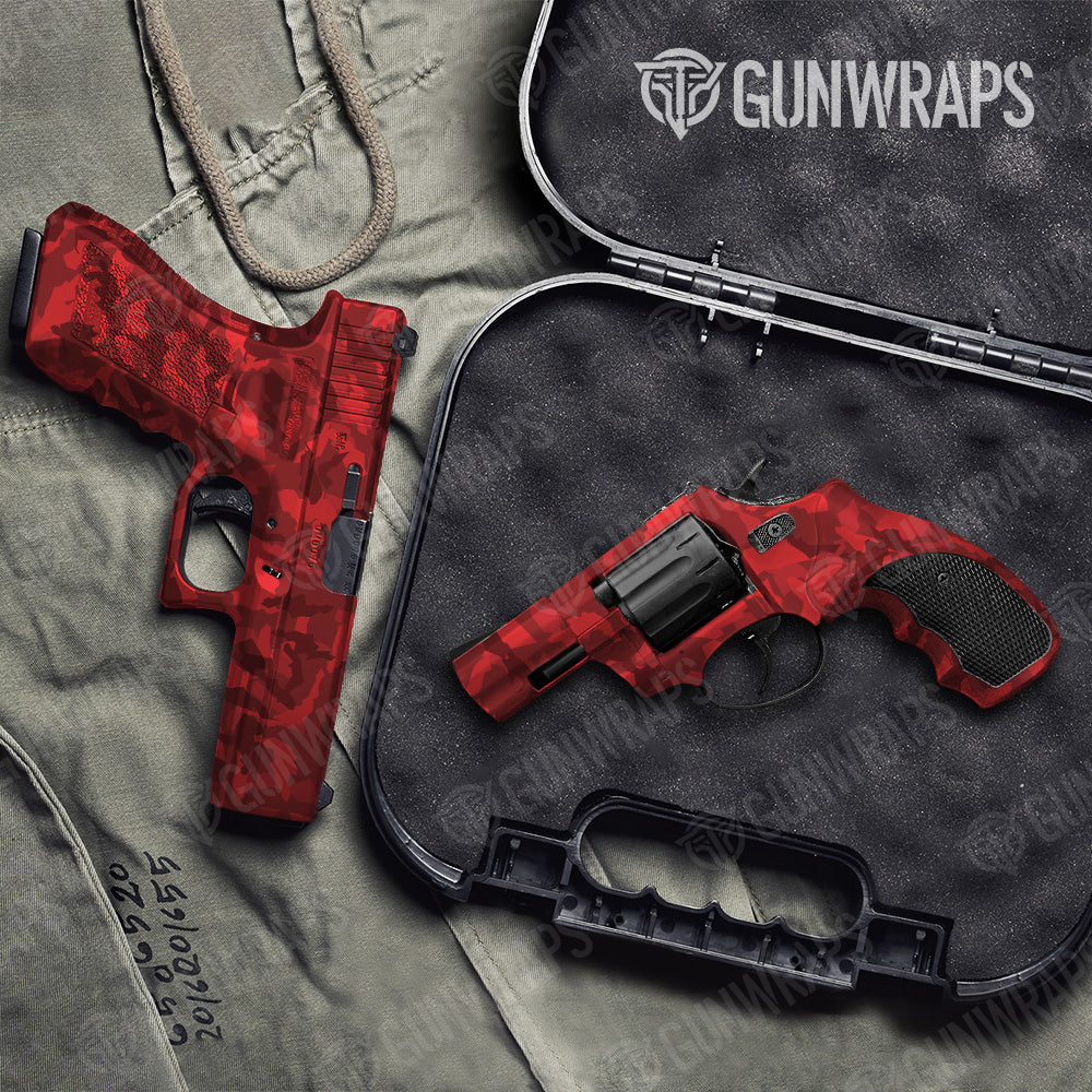 Pistol & Revolver Erratic Elite Red Camo Gun Skin Vinyl Wrap