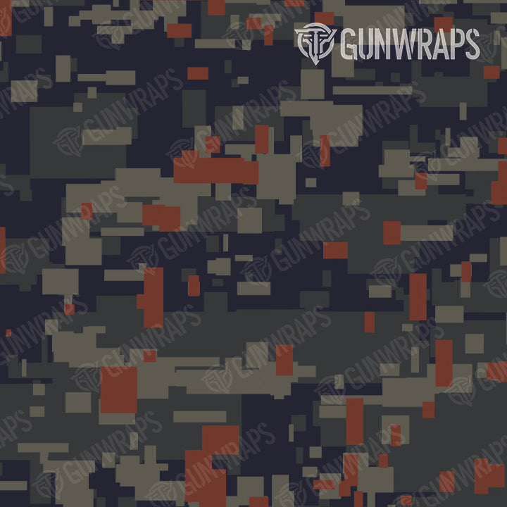 Pistol & Revolver Digital Blue Copper Camo Gun Skin Vinyl Wrap
