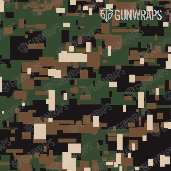 Pistol & Revolver Digital Woodland Camo Gun Skin Vinyl Wrap
