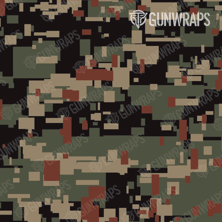 Pistol & Revolver Digital Militant Copper Camo Gun Skin Vinyl Wrap
