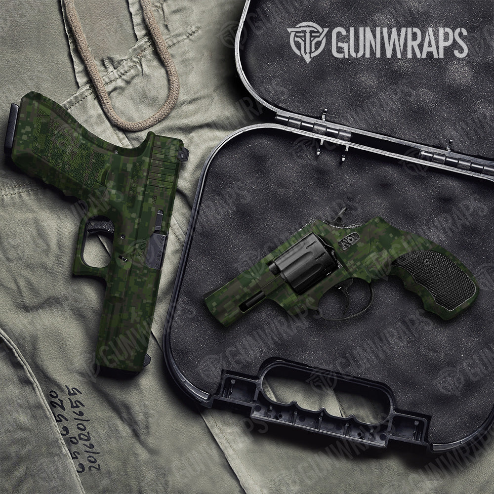 Pistol & Revolver Digital Army Dark Green Camo Gun Skin Vinyl Wrap on Sale