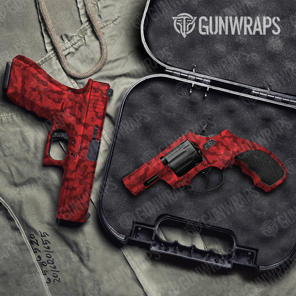 Pistol & Revolver Ragged Elite Red Camo Gun Skin Vinyl Wrap Hot on Sale