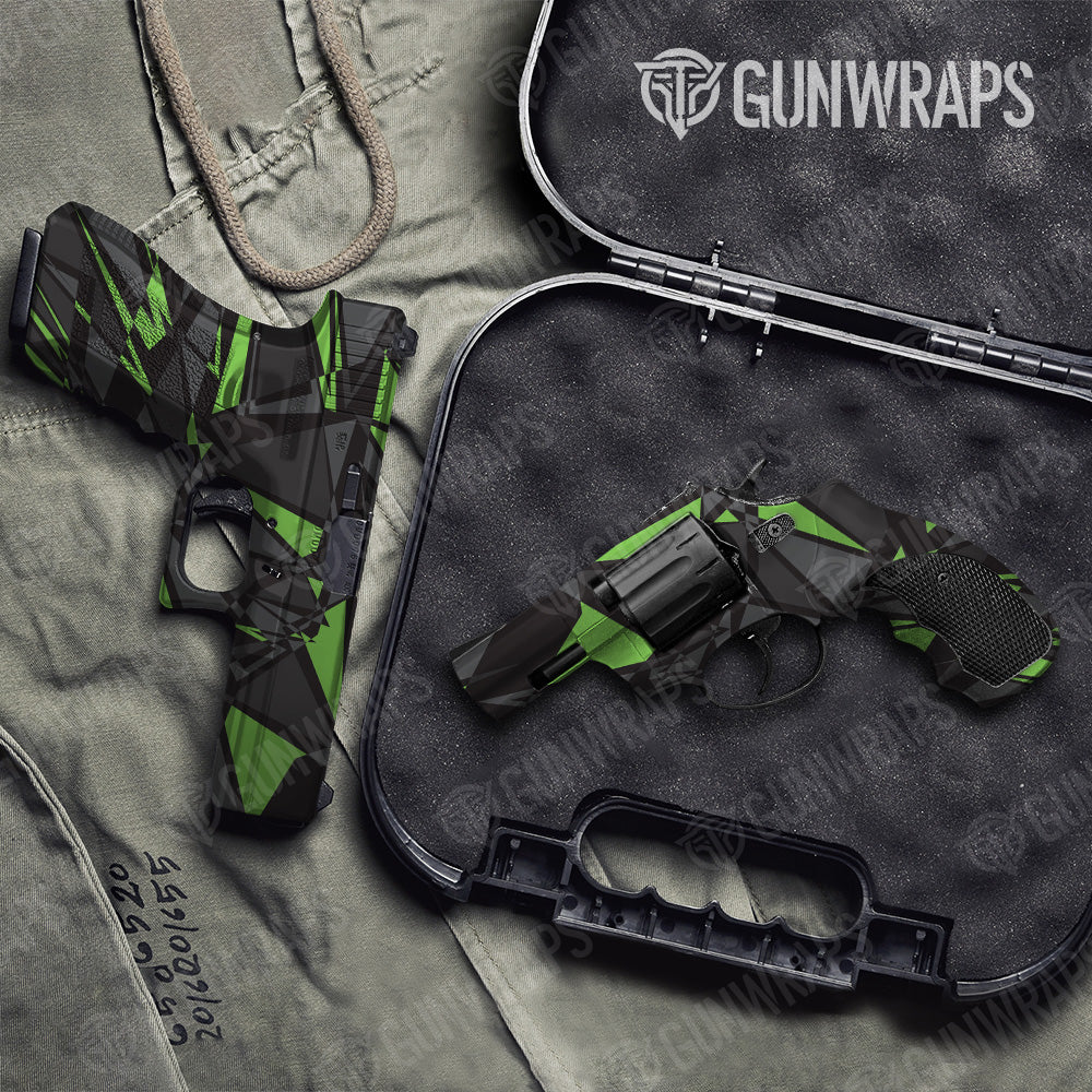 Pistol & Revolver Sharp Metro Green Camo Gun Skin Vinyl Wrap
