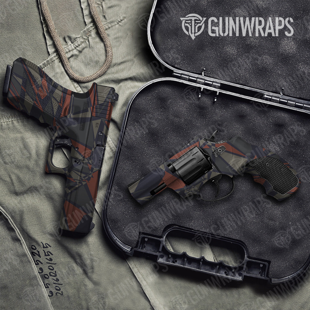 Pistol & Revolver Sharp Blue Copper Camo Gun Skin Vinyl Wrap Online