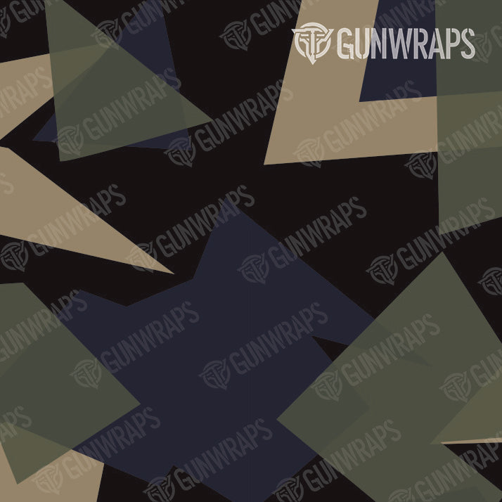 Pistol & Revolver Shattered Militant Blue Camo Gun Skin Vinyl Wrap