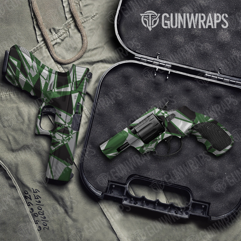 Pistol & Revolver Sharp Green Tiger Camo Gun Skin Vinyl Wrap