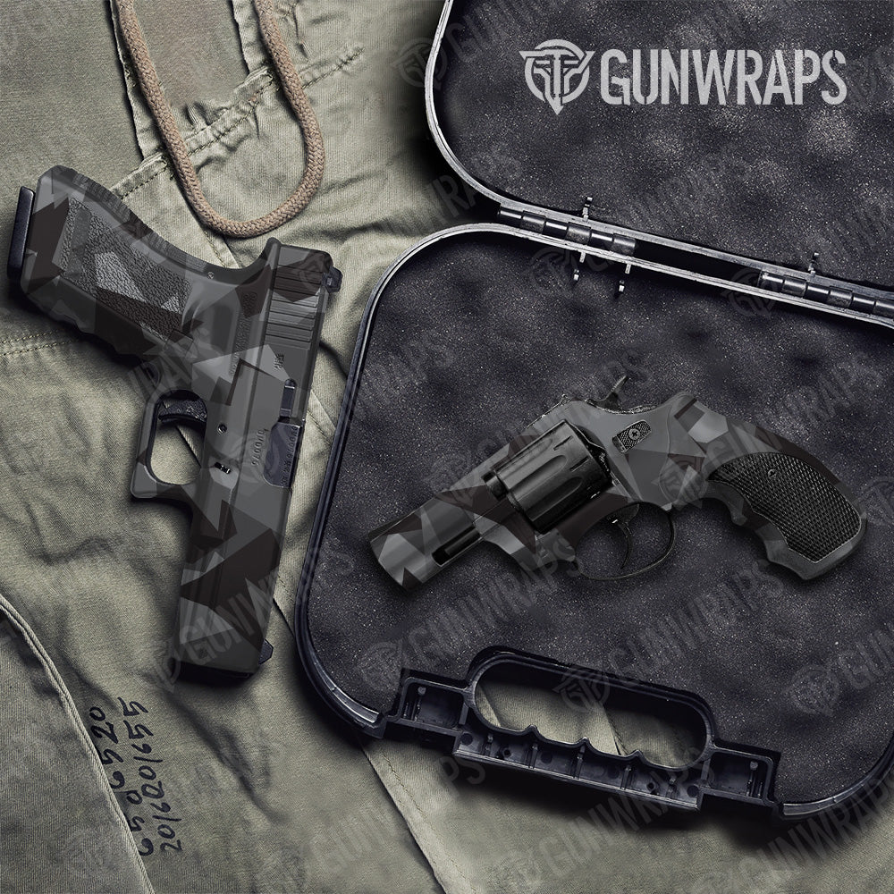 Pistol & Revolver Shattered Midnight Camo Gun Skin Vinyl Wrap