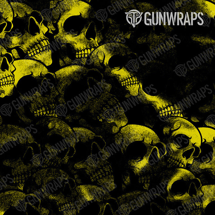 Pistol & Revolver Skull Yellow Gun Skin Vinyl Wrap