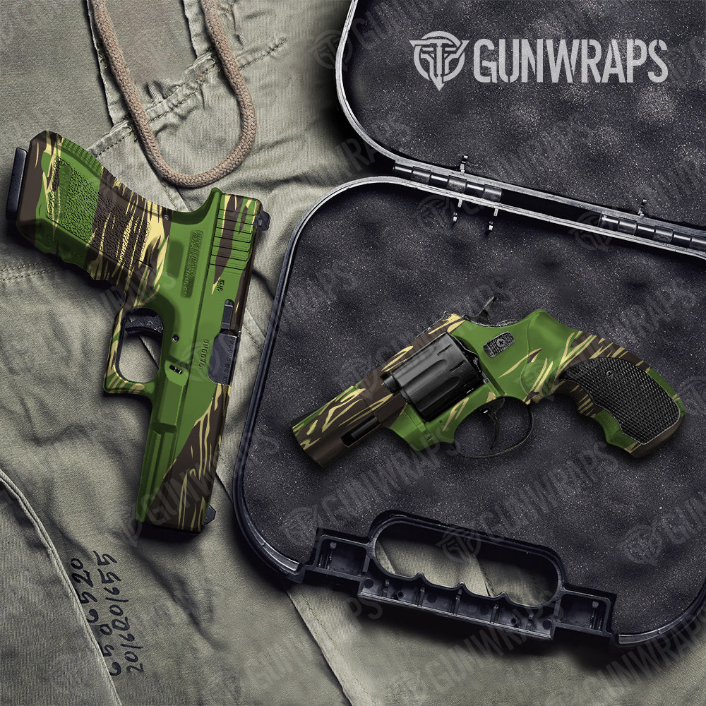 Pistol & Revolver Shredded Jungle Camo Gun Skin Vinyl Wrap